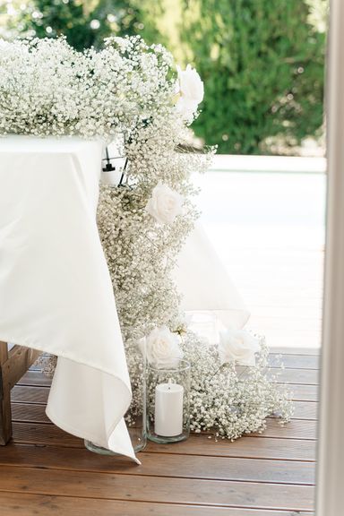 Wasserfall Brauttisch